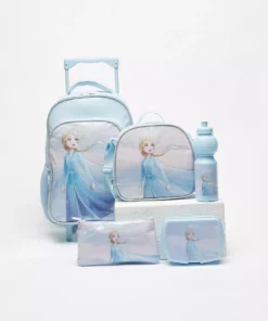 طقم شنطة تروللي من ماكس- مقاس 16  - Frozen  - 5 قطع